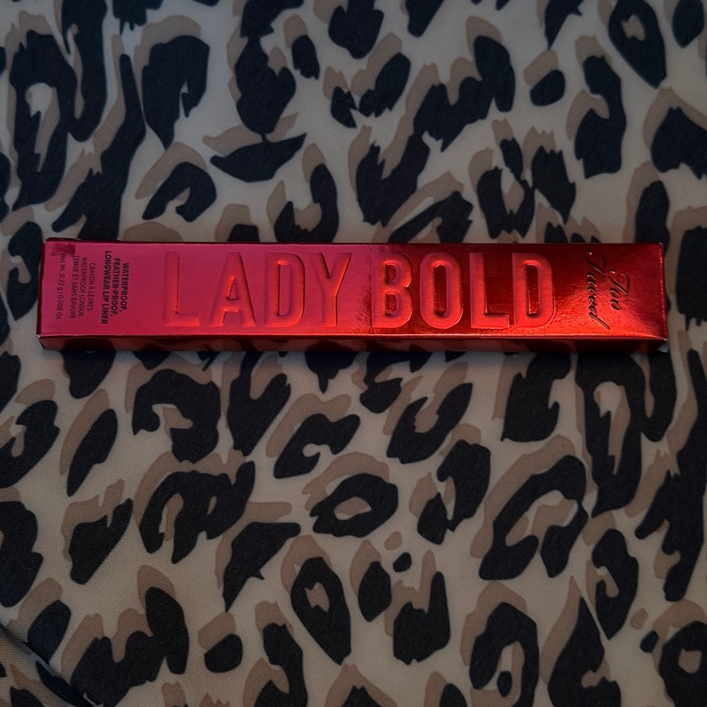Too Faced Lady Bold Weatherproof, Feather-proof Longwear Lip Liner